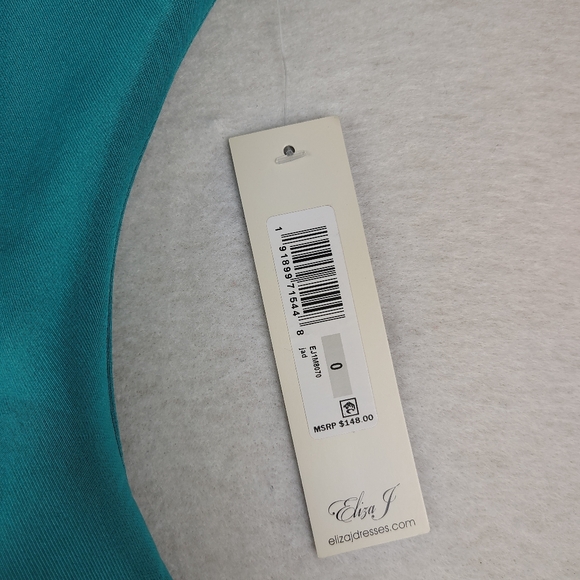 NWT Eliza J Sleeveless Side-tuck Ruffle Dress in Jade Size 0 Retail $148 - Picture 8 of 11
